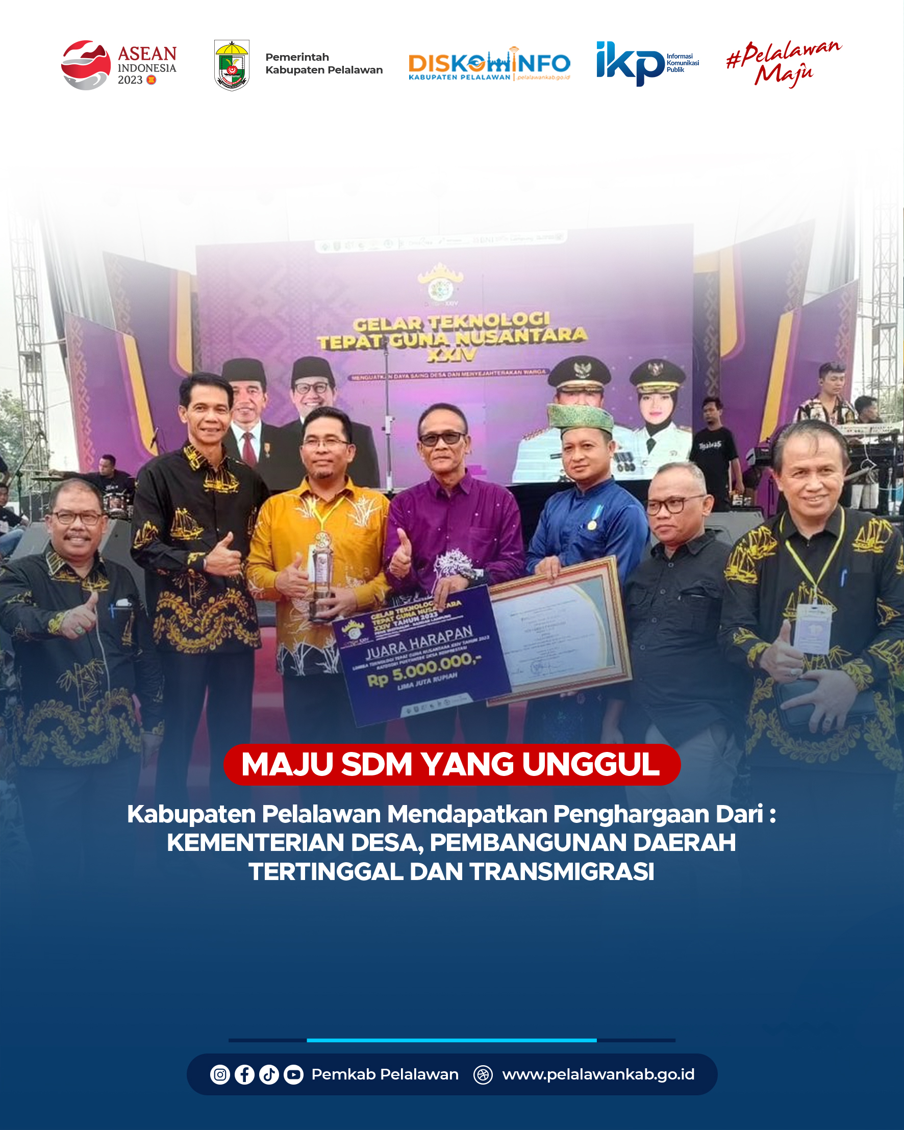 You are currently viewing Kabupaten Pelalawan Raih Prestasi di Ajang Lomba GTTG Nusantara Tingkat Nasional